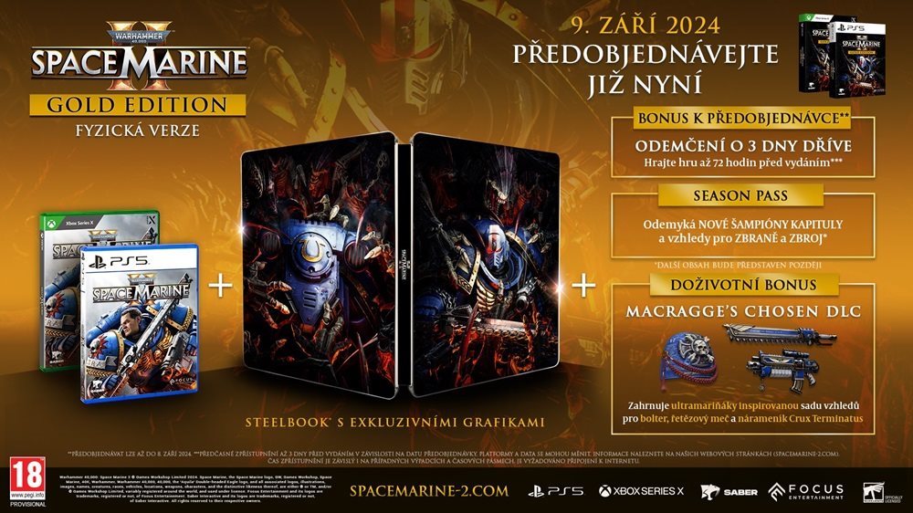 Warhammer 40,000: Space Marine 2: Gold Edition Xbox Series X zahŕňa: