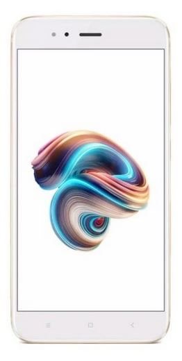 Zlatý chytrý telefon Xiaomi Mi A1 čelní pohled