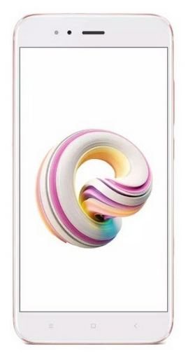 růžovozlatý telefon Xiaomi Mi A1 čelní pohled