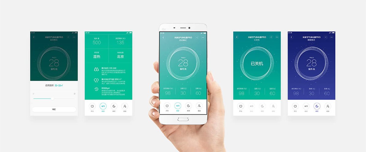 Xiaomi Mi Air Purifier 3H Mobilní aplikace MiHome