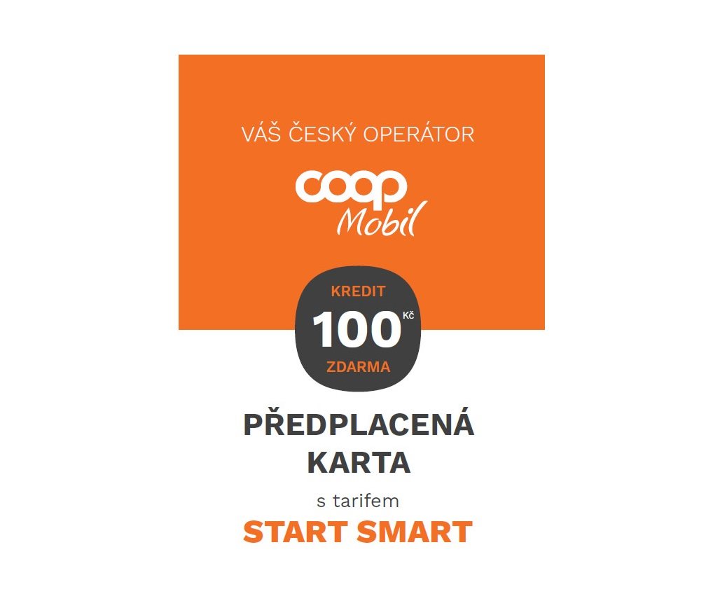 COOP Mobil SIM card with CZK 100 credit