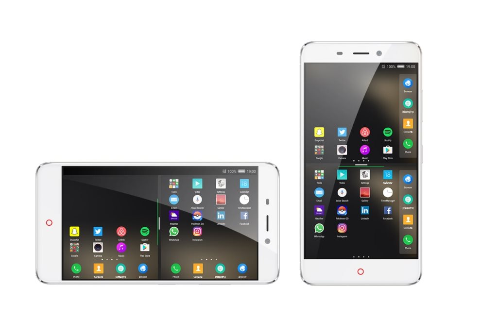 Nubia N1 White Gold Dělení displeje na výšku a na šířku