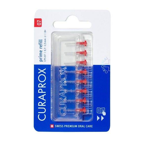 Medzizubná kefka CURAPROX CPS 07 Prime Refill červená 0,7 mm