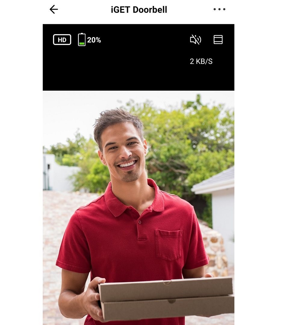 Video doorbell iGET HOME Doorbell DS1 White