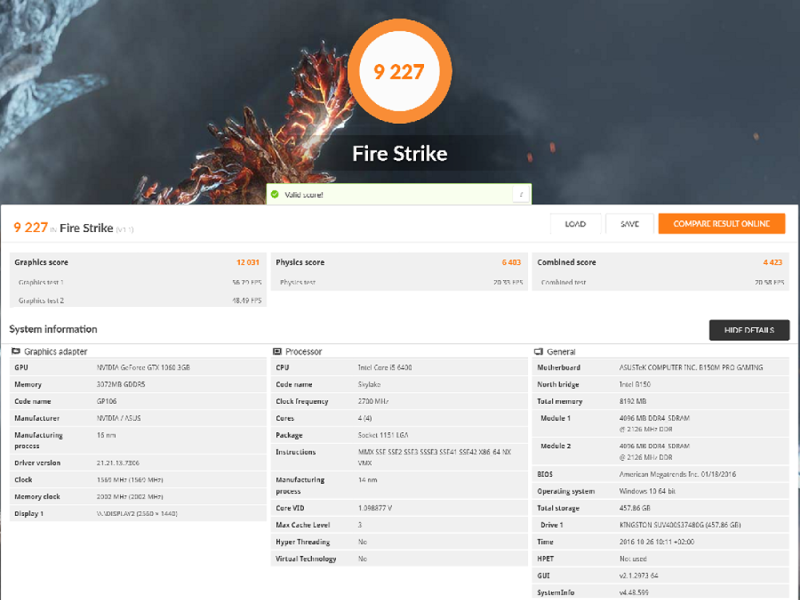 Fire Strike result