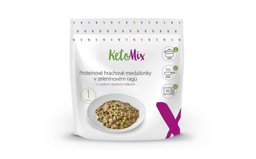 KetoMix Proteinové hrachové medailonky v zeleninovém ragú 250 g 