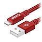 Datový kabel AlzaPower AluCore Lightning MFi (C89) 2m červený - Datový kabel