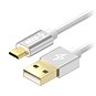 AlzaPower AluCore Micro USB 0.5m stříbrný - Datový kabel