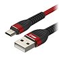 Datový kabel AlzaPower CompactCore Micro USB 1m červený - Datový kabel
