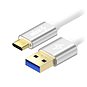 Datový kabel AlzaPower AluCore USB-C 3.2 Gen 1, 2m stříbrný - Datový kabel