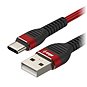 Datový kabel AlzaPower CompactCore USB-C 1m červený - Datový kabel