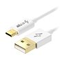 Datový kabel AlzaPower Core Micro USB 1m bílý - Datový kabel