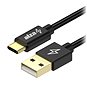 Datový kabel AlzaPower AluCore Charge 2.0 USB-C 1m černý - Datový kabel