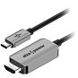 Video kabel AlzaPower Alucore USB-C (M) na HDMI 2.1 8K 60Hz (M) 1.5m stříbrná - Video kabel
