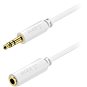 AlzaPower Core Audio 3.5mm Jack (M) to 3.5mm Jack (F) 2m bílý - Audio kabel