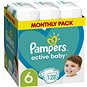 PAMPERS Active Baby vel. 6, Monthly Pack 128 ks - Jednorázové pleny