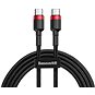 Baseus Cafule Series nabíjecí / datový kabel 2* USB-C PD2.0 60W Flash 2m, červená-černá - Datový kabel