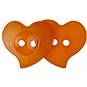 Bellatex s.r.o. G - Knoflík 22mm srdce oranžové 10ks - Knoflík
