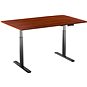 Výškově nastavitelný stůl AlzaErgo Table ET2 černý + deska  TTE-01 140x80cm lamino kaštan - Výškově nastavitelný stůl