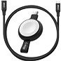 AlzaPower Wireless MFi Watch charger 120 USB-C černá + Datový kabel Core USB-C (M) / USB-C (F) 3.2 G - Set