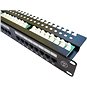Patch panel Datacom Patch panel 19" UTP 24 port CAT5E LSA 1U BK (3x8p)hor.zářez - Patch panel