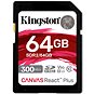 Kingston SDXC 64GB Canvas React Plus - Paměťová karta