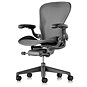 Kancelářská židle HERMAN MILLER Aeron, velikost B, pro tvrdé podlahy - černá - Kancelářská židle