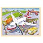 Goki Dřevěné puzzle Na letišti 96 dílků - Puzzle