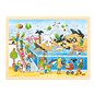 Goki Dřevěné puzzle Návštěva Zoo 48 dílků - Puzzle