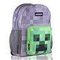 Studentský / sportovní  batoh s motivem Minecraft zeleno šedý - Školní batoh