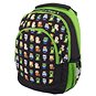 Školní batoh Minecraft zeleno černý - Školní batoh