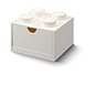 Úložný box LEGO stolní box 4 se zásuvkou - bílá - Úložný box