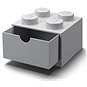 Úložný box LEGO stolní box 4 se zásuvkou - šedá - Úložný box