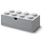 Úložný box LEGO stolní box 8 se zásuvkou - šedá - Úložný box
