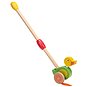 Jouéco dřevěná jezdící kachna na tyči - Tahací hračka