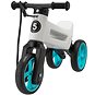 Teddies Odrážedlo FUNNY WHEELS Rider SuperSport bílé/tyrkys 2v1+popruh - Odrážedlo