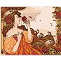 Malování podle čísel - Reprodukce žena a růže (Alfons Mucha) - Malování podle čísel