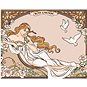 Malování podle čísel - Reprodukce žena zahrada růží (Alfons Mucha) - Malování podle čísel