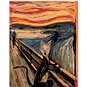 Malování podle čísel - Výkřik kocoura - inspirace E. Munch - Malování podle čísel
