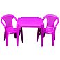 IPAE - sada růžová 2 židličky a stoleček - Dětský nábytek