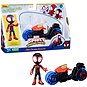 Spider-Man and His Amazing Friends Miles Morales Motorka a figurka 10 cm - Figurky