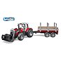 Auto Bruder Farmer - Massey Ferguson traktor s vlekem - Auto