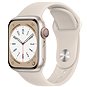 Apple Watch Series 8 41mm Cellular Hvězdně bílý hliník s hvězdně bílým sportovním řemínkem - Chytré hodinky
