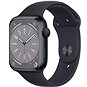 Apple Watch Series 8 45mm Temně inkoustový hliník s temně inkoustovým sportovním řemínkem - Chytré hodinky