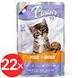 Kapsička pro kočky Plaisir Cat kapsička kitten kuřecí v omáčce 22 × 100 g - Kapsička pro kočky