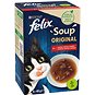 Kapsička pro kočky Felix Soup Lahodný výběr s hovězím, kuřetem a jehněčím 6x48g - Kapsička pro kočky