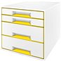 Zásuvkový box LEITZ WOW CUBE žlutý - Zásuvkový box