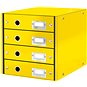 Zásuvkový box LEITZ Click & Store WOW, 4dílný, žlutý - Zásuvkový box