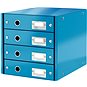 Zásuvkový box LEITZ Click & Store WOW, 4dílný, modrý - Zásuvkový box