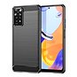 Kryt na mobil Carbon Case Flexible silikonový kryt na Xiaomi Redmi Note 11S / Note 11, černý - Kryt na mobil